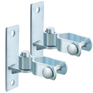 lot 6009 image: Dunzy 4 Pcs 1-38 Heavy Duty Wall Mount Gate Hinge Chain Link Gate Hinge with 58 Pin Pipe Fence Pressed Steel Chain Link Fence Frame Outdoor Hardware