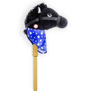 lot 6019 image: Ponyland Music Stick Animal - Black Horse - Music Button, Sturdy Two-Piece Stick WColorful Soft Plush Animal Head, Pretend Play Toy, Kids Ages 3