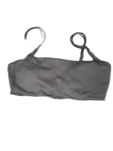 lot 6033 image: Gray Padded Sports Bra with Adjustable Straps size M