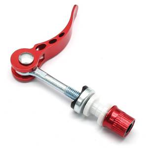 lot 6069 image: Bonsicoky Bike Seat Post Quick Release Pin, M6x65mm Bike Seat Clamp Quick Release Seatpost Binder Clamp Bolt, Red