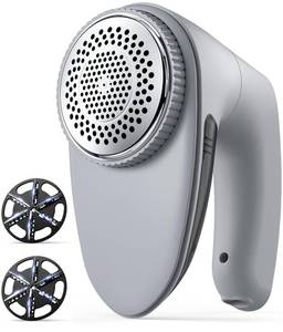 lot 6080 image: Bymore Fabric Shaver & Lint Shaver for Clothes and Furniture, Heavy Duty Sweater Shaver Lint Remover with Large 65mm Shaving Head, 6-Leaf Blades, Extra Replacement Blades for Couch, Sofa & Upholstery
