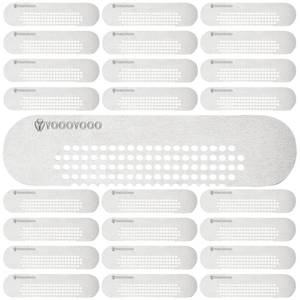 lot 6104 image: A25PCS 304 Stainless Steel More Durable Window Weep Hole Screen Patch Drain Quickly PET Self Adhesive More Sticky & Waterproof (2.36in0.59in(6cm1.5cm))