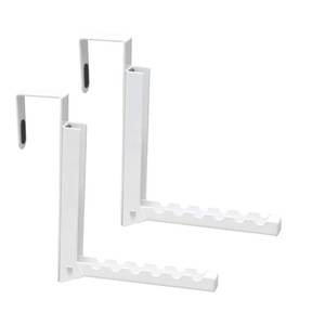 lot 6424 image: JXYT 2PCS Over The Door Drying Racks, Folding Over Door Hanger Hooks, Portable Travel Space Saving Collapsible Coat Towel Racks for Clothes, Coats, Towels, Laundry, Bedroom, White