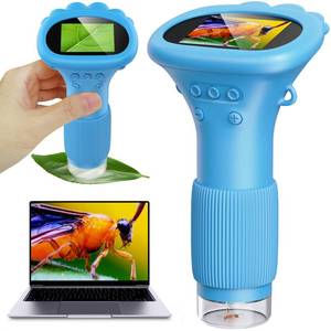 lot 6497 image: Kids Microscope, Pocket Portable Microscope for Kids with 2 Inch Screen - Powerful Handheld Microscopes Bug Microscope with Light, 2026 Best Easter Birthday Gifts for Age 3-12 Boys - Blue