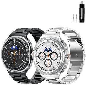 lot 10182 image: GOLDTOLUCK Stainless Steel Band Compatible with Samsung Galaxy Watch 8 Classic 40mm 44mm 46mm (2025) Men Women Milanese Mesh Magnetic Classy Elegant Casual Business Metal Stainless Steel