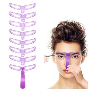 lot 10192 image: Amariver Eyebrow Stencils, Eyebrow Template, Eyebrow Shaping Kit,8 Styles Reusable Eyebrow Stencil with Handle and Strap, Washable