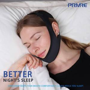 lot 10207 image: Double Adjustable Chin Strap for CPAP Users, Breathable and Comfortable Chin Strap for Snoring - Better Nights Sleep Chin Strap for Men and Women (Black)