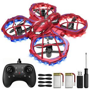 lot 10219 image: Spider Mini Drone for Kids Beginners - Toss to Go RC Quadcopter with LED Lights, 2 Batteries, Headless, 3 Speed Mode, 3D Flips, Obstacle Avoidance, Indoor Outdoor Cool Toys Gifts for Boys Girls Christmas Stocking Stuffers