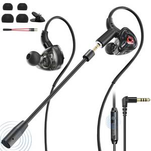 lot 10271 image: BlueFire Wired Gaming Earbuds with Microphone, Deep Bass in-Ear Monitors Earphones, HiFi Noise Cancelling Headphones for Music Gaming Video Calling