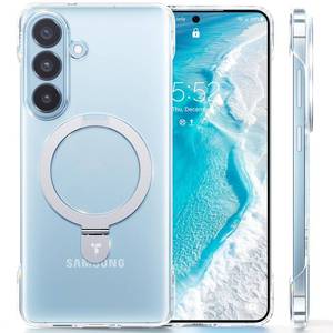 lot 12024 image: TORRAS for Samsung Galaxy S26 Case with Magnetic Stand, Non-Yellowing Fit for MagSafe Drop Protection Anti-Slip Grip Frameless Thin & Slim for Galaxy S26 Case Clear 6.3