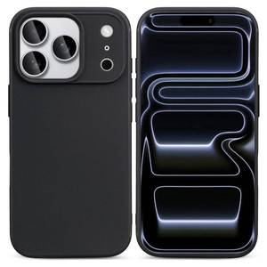 lot 12409 image: TENOC Phone Case Compatible with iPhone 17 Pro, Black Case Anti-Fingerprint Protective Bumper Matte Cover for 6.3 Inch