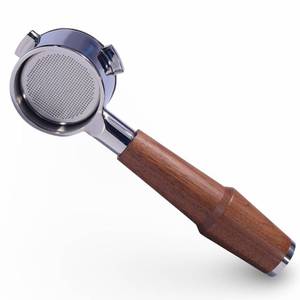 lot 12419 image: KNODOS Bottomless Portafilter 54mm Walnut for Breville Barista Express, Pro, Touch, Bambino Plus  Premium Naked Portafilter  Fits BES870XL, BES878, BES880  Includes 18��21g Filter Basket