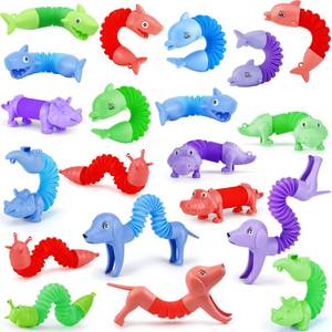 lot 12423 image: 20 PCS Animal Pop Tubes Fidget Toys, Party Favors Toddlers Kids Travel Entertainments, Classroom Prizes,Carnival Prizes,Pi�ata Stuffers,Stress Relief Sensory Toys for Kids 3-8