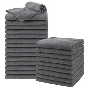 lot 13169 image: UNIMADE Salon Towels 24 Pack, Super Soft Microfiber Gym Towels, Highly Absorbent Hair-Drying Cloth for Gym, Bath, Spa Use and Home Beauty Care - Grey (16x29 inch)