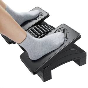 lot 13170 image: HUANUO Foot Rest Under Desk, Adjustable Ergonomic Footrest for Under Desk at Work or Gaming with Massage Texture and Roller, 20 Degree Tilt Angle Adjustment, Foot Stool for Office, Home