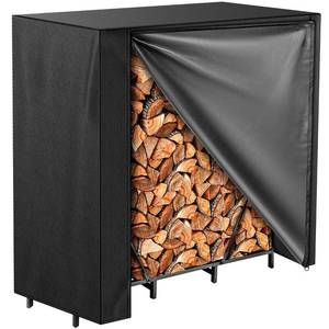 lot 14339 image: Vailge Firewood Rack Cover 4FT, Waterproof Firewood Rack Outdoor Cover with Full Front Zipper & Windproof Straps, Heavy Duty 600D Oxford Log Protector for All Seasons