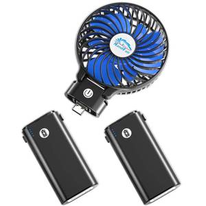 lot 14369 image: HandFan 10400mAh Powerful Handheld Fan, 40Hrs Long-Lasted Hand Fan Rechargeable, Mini Personal Fans Foldable, Heavy Duty Battery Fans Portable for Travel Beach Concerts Cruise Makeup(Blue Blade)
