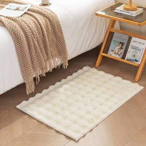 lot 14377 image: Amazon Basics Indoor Area Rug, 3D Bubble Washable Home Decor Carpet for Living Room, Bedroom, 2 W � 3 L, Beige