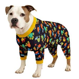 lot 14406 image: LovinPet Large Dog Outfits for Male Dogs - Pet Anxiety Relief Shirt, Sun Protectiont-Shirt for Dogs, Comfy Stretchy Fabric, Black Turtle Print, Large Dog Pjs,Medium