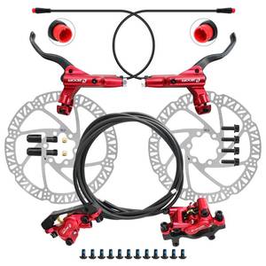 lot 15082 image: Z00M HB876E 2-PIN 4-Pistons E-Bike Electric Power-Off Hydraulic Brake Set, Pre-Bled with Mineral Oil Brakes Kit for eBike, Mountain Bike, Road Bike