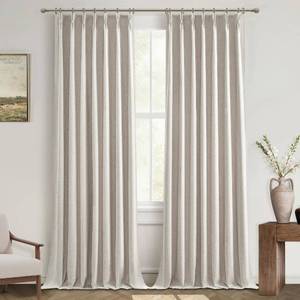 lot 15100 image: Linen Pinch Pleated Curtains 102 Inches Long Heavy Duty Thermal Insulated Custom Extra length Burg for Dining Room Cottage Total Blackout 486072 Wide Window Treatments Drapes with Hook 2 Panels