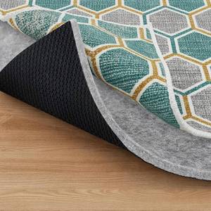 lot 15113 image: Non Slip Rug Pad 5x7 Feet, 425 Thick Felt Cushioned Rubber Rug Gripper Pad for Hardwood, Laminate, Stone, Tile, Wood, Vinyl Floors & Carpet, Anti Skid Under Area Rug Pads