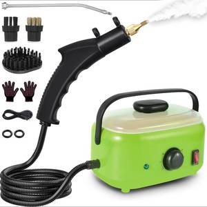 lot 15128 image: Flgocexs Steam Cleaner for Home,2500W Pressurized Steam Cleaner with 3 Brush Heads Portable Steamer for Cleaning Multi Surface Steam Cleaners with 2L Tank for Floor Car Carpet Upholstery
