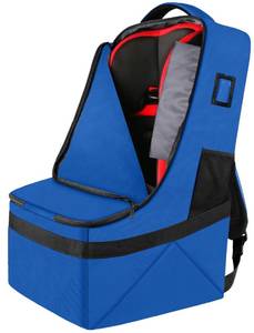 lot 15130 image: YOREPEK Car Seat Travel Bag, Padded Car Seats Backpack for Air Travel, Heavy Duty Carseat Travel Bag for Airplane, Airport Gate Check Bag (Blue)
