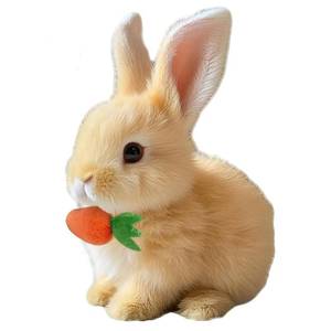 lot 16380 image: Nenrte Bunny Realistic Bunny Toy, Easter Bunny Toy, Rabbit Interactive Hopping Bunny Toy-Jumping, Twitching, and Shaking Ears (Brown)
