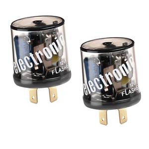 lot 16382 image: Hbxdeco 2PCS Flasher Relay, 2 Pin 12V Heavy Duty Turn Signal Relay for Fixing Hyper Flashing, 2 Prong Round Electronic Flasher Blinker Relays Replacement for Car Truck SUV