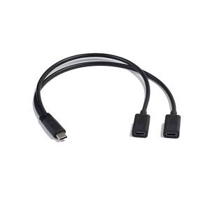 lot 16386 image: Halokny USB C Y Splitter Charge Cable, 1 Feet USB Type C Male to 2 Dual USB Type C Female Y Splitter Extension Charging Cable(Only for Charging) (Typec Male to Dual Female)