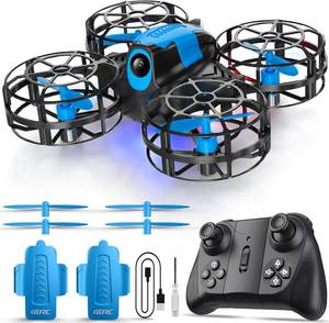 lot 16399 image: 4DRC V18 Mini Drone with 2 Control Methods for Kids Beginners, 3D Flips, Lights, Headless Mode, 3 Speeds Adjustable, Auto Hover, Altitude Hold, 2 Batteries, RC Quadcopter Drones Fly Gift Toy for Boys