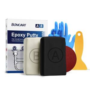 lot 16423 image: Boncart Epoxy Putty, 200g Fast Repair AB Epoxy Putty, High-Strength Two-Part Filler for Metal, Wood, Tile, Ceramics, Multi-Purpose Sculpt Clay for Bonding, Repairing, Sculpting (Black)