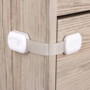 lot 16438 image: 5-Pack Cabinet Locks Baby Proofing - Childproof Locks for Cabinets, Drawers, Cupboard, Refrigerator, Toilet Seat, Trash Can, Dishwasher