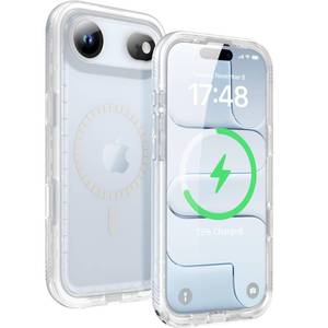 lot 16443 image: SPORTLINK for iPhone Air Case, IP68 Waterproof Military Protective Full Body Heavy Duty Shockproof 360 Sealed Dustproof with Camera Screen Protector Phone Cover for iPhone Air 6.5 MagFrosted Clear