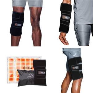 lot 16473 image: RE3 Ice Compression Pack for Knee, Arm & Leg - Powerful & Effective Cold Compression Cryotherapy Wrap for Chronic Pain, Knee Replacement, Swelling - 2 x Ice Core Blankets, Standard One Size Fits Most