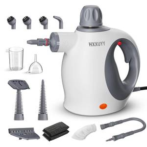 lot 17761 image: Multi-Surface Handheld Pressurized Steam Cleaner with 13 PCS Accessory ��Portable Steamer for Cleaning, Multipurpose Steam Cleaner for HomeCarBathroomGreaseUpholsteryFloorGrout and More (White)