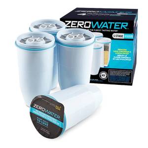 lot 17765 image: ZeroWater Official Replacement Filter - 5-Stage 0 TDS Water Filter Replacement IAPMO Certified to Reduce Lead, Chromium, and PFOAPFOS 4-Pack