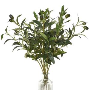 lot 18270 image: Waipfaru Faux Olive Branches for Vases, Olive Tree Branches with Lifelike Olives, Artificial Greenery Stems Decor for Centerpieces Floral Arrangements Vases (3Pcs, 18 Inch)