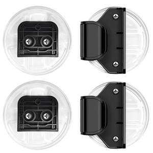 lot 18282 image: Pawtners Retractable Baby Gates Replacement Parts for Free-Punch Installation, Original Accessories Set-Black