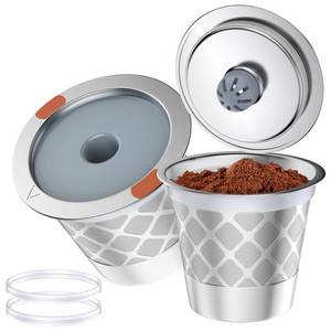 lot 18287 image: Reusable k Cup Coffee Filters,Universal stainless steel Refillable k Cups Filter Use for K 2.0 and 1.0 Coffee Makers-brewers (2)
