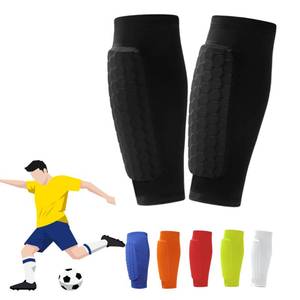 lot 18304 image: Shin Defender Shin Guards Kids, Soccer Shin Guards for Youth Adult, Lightweight Calf Protective Gear for Football Soccer with Honeycomb Pads (Black, X-Small)
