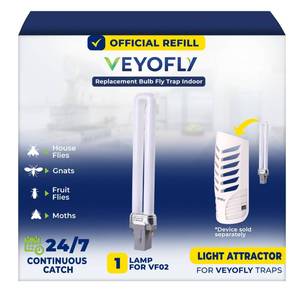 lot 18315 image: VEYOFLY 1 Replacement Bulb Fly Trap Indoor Compatible with Model VF02. (Device not Included)