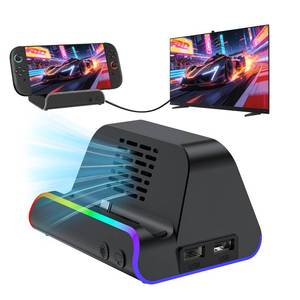 lot 18335 image: Switch 2 Dock Station, Switch 2 Portable TV Docking Station with Cooling Fan, 4K120Hz HDMI Output, Dual USB Ports & Type-C Charging, Replacement Docking for Nintendo Switch 2