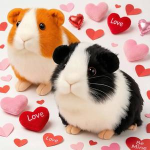 lot 18343 image: redaica 2pc Guinea Pig Stuffed Animals - 7.9inch Realistic Plush Cute Plushie Guinea Pig Toys for Kids, Small Animals Pet Doll Toy for Boys Girl Birthday, Carnival, Graduation Gifts for Kids