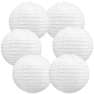 lot 18367 image: BEISHIDA 10-Inch White Paper Lanterns Decorative ChineseJapanese Hanging Round Paper Lanterns Lamp for Birthday, Wedding, Christmas, Bridal, Home Decor, Party Decoration (6 Packs)