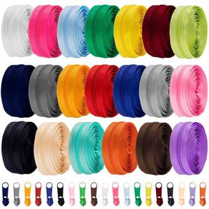 lot 18384 image: WILLBOND 60 Yards 20 Pcs Sewing Zippers Bulk #5 Nylon Coil Zippers 20 Color Assorted Zipper for Sewing with 200 Zipper Sliders for DIY Tailor Bags Purses Crafts Supplies(Various Color)