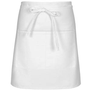 lot 18385 image: SUNRISE White Half Bistro Apron 19 L x 27 W