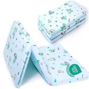 lot 19631 image: VUCWS 2025 Upgraded Pack and Play Mattress 38 x 26 Soft Firm Premium Foam Pack N Play Mattresses Odorless Breathable Comfort Baby Foam Portable Playpen Mattresses (Tri-fold Dinosaur)