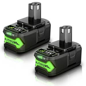 lot 19644 image: Upgraded 7.0Ah 2Packs P108 18Volt Replacement for Ryobi 18V Battery ONE Plus P102 P103 P104 P105 P107 P109 P122 PBP005 PBP004 PBP003 PBP002 RB18L50 BPL1820 Cordless Power Tools with LED Indicator